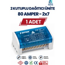 Sutem 2 Kutuplu Dağıtıcı Ünite 80 Amper 2x7 - 1 Adet