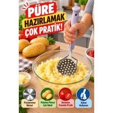 Open City Metal Patates Ezici Püre Yapıcı Domates Sebze Ezme Aparatı Paslanmaz Çelik 25 cm 8 cm Mutfak Gereci!