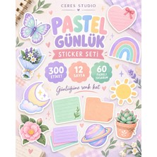 Ceres Studio Pastel Günlük Sevimli Ajanda Sticker Seti - Defter, Ajanda ve Hediye Süsleme Etiketleri