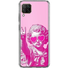 TechTree Huawei P40 Lite Uyumlu Neon Gözlüklü Modern Eros Baskılı Silikon Kılıf