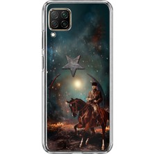 TechTree Huawei P40 Lite Uyumlu Atatürk At Üstünde Zafer Baskılı Silikon Kılıf