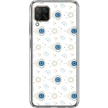 TechTree Huawei P40 Lite Uyumlu Nazar Boncuğu Güneş ve Hilal Baskılı Silikon Kılıf