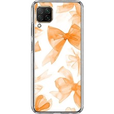 TechTree Huawei P40 Lite Uyumlu Şeftali Fiyonk Kurdele Baskılı Silikon Kılıf