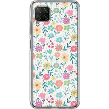 TechTree Huawei P40 Lite Uyumlu Dekoratif Çiçekler Baskılı Silikon Kılıf