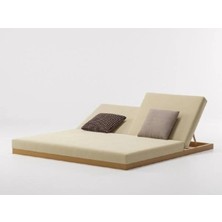 SCY Flumen Havuz Başı Iki Kişilik Şezlong Daybed Su Geçirmez Divan Dekoratif Bahçe Koltuğu