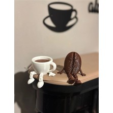 Kahve Tutkunlarına Özel Kahve Köşesi Süsleri: Kahve Adam & Kahve Fincanı Adam Dekoratif Biblo