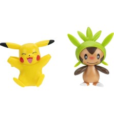 Pokemon Battle 2'li Figür Seti - Pikachu ve Chespin PKW4069