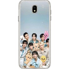 TechTree Samsung Galaxy J7 Pro Uyumlu Tray Kids K-Pop Grubu ve Skzoo Temalı Baskılı Silikon Kılıf