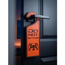 Oyuncu Odası Kapı Askısı Do Not Disturb Rahatsız Etmeyin Yazısı Ps5 Tasarımlı Gamer Dekor Genç Odası Hediyelik