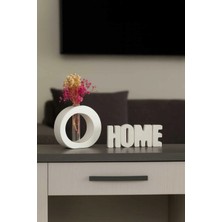 Vazo & Home Yazı Seti | Modern Minimal Salon Ev Ofis Masa Konsol Dekoru