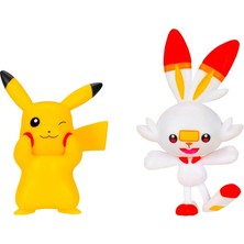 Pokemon Battle 2'li Figür Seti PKW4076 - Pikachu ve Scorbunny