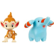 Pokemon Battle Figürler PKW4063 - Chimchar ve Phanpy