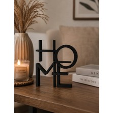 Minimal Home Yazı Dekoru | Dekoratif Masa Üstü Objesi | Salon, Konsol ve Tv Ünitesi Aksesuarı