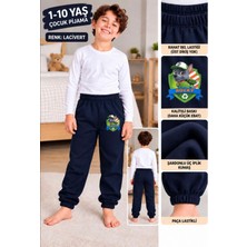 Tpn Kids Çocuk Lacivert Paw Patrol Rocky Baskılı Üç Iplik Şardonlu Eşofman Altı / Pijama Altı