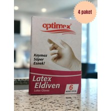 Latex Eldiven 6'lı*4 Paket (Hijyenik Cerrahi Tıbbi Eldiven)