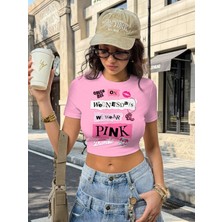 Makent Moda Mean Girls | Sheın Kadın Harf Baskılı Günlük Kullanıma Uygun Çok Yönlü Kısa Kollu Tişört