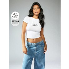 Makent Moda Mıssguıded Gelin Sloganı Kısa Kollu Üst