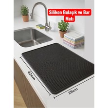 Silikon Bar Mat 43X29 –bulaşık Kurutma Matı Tezgahüstü Bulaşıklık Tabaklık - Kurutma Matı Organizeri