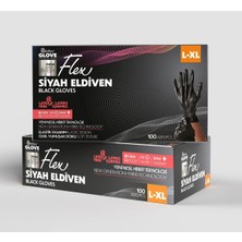 Flex Eldiven Latex Free L Beden 100’LÜ Kutu Siyah