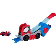Jazwares Spidey Yarış Pistine Dönüşen Tır ve Metal Araç Set SNF0428