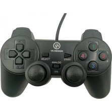 Hace Bazaar Çift Titreşimli USB Kablolu Oyun Kolu Pc Uyumlu Vibration Gamepad