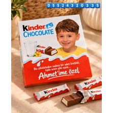 Kişiye Özel Fotoğraflı ve Isimli Kinder Çikolata