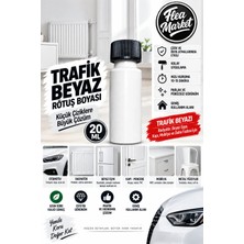 Flea Market Trafik Beyazı Çok Amaçlı Akrilik Rötuş Boyası- Ahşap , Metal , Fayans , Seramik, Araç , Hobi, 20ML