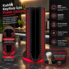 DenizCanlilari ​20 Kapasiteli 360 Derece Döner Kahve Kapsülü Standı / Mutfak Tezgah Üstü Kapsül Düzenleyici Stand