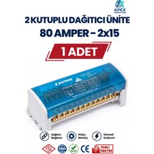 Sutem 2 Kutuplu Dağıtıcı Ünite 80 Amper 2X15 - 1 Adet