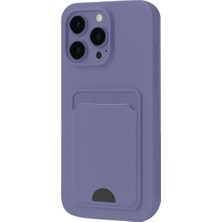 Str Store Apple iPhone 16 Pro Kılıf Kelvin Kartvizitli Silikon - Lila