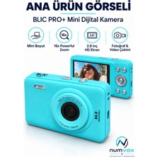 Numvox Blıc Pro+ BLM-105 Mini Dijital Kamera 64MP 2.8" Ekran 16X Zoom Usb-C Fotoğraf / Video Çekim