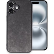Str Store Apple iPhone 16 Plus Kılıf Aras Deri Kapak - Siyah