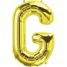 King Shark G Harf Folyo Gold Renk Balon Küçük 35 cm