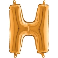 King Shark H Harf Gold Renk Folyo Balon 100 cm