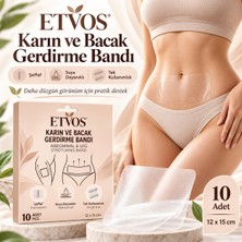 Etvos Karın Göbek ve Bacak Gerdirme Bandı – Şeffaf, Suya Dayanıklı, Tek Kullanımlık | 10 Adet 12×15 cm