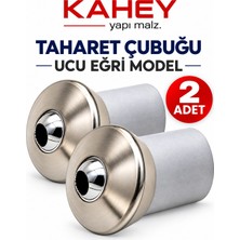 Kahey 2'li Taharet Çubuğu Ucu Eğri Model Paslanmaz Eca Serel Tipi Taharet Borusu Ucu