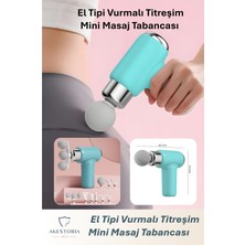 Akestoria Med El Tipi Vurmalı Titreşim Mini Masaj Tabancası – 9 Başlıklı 6 Kademeli Şarjlı Masaj Cihazı