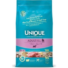 Unıque Unique Mini ve Küçük Irk Yetişkin Köpek Maması Kuzu Etli 3 kg