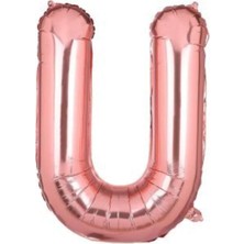King Shark 34 Inç 80 cm Rose Gold Folyo Rakam Balon U