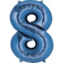 King Shark 8 Rakam Lacivert Folyo Balon 76 cm