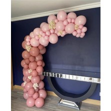 King Shark Makaron Pembe ve Toz Pembe Balon Zinciri 100 Adet