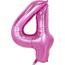 King Shark 4 Rakam Folyo Balon Pembe 90CM (40ınch) 1 Adet