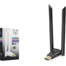 Nonap W168 USB Wifi Bluetooth 4.2 Adaptörü 650 Mbps 5 Ghz Dual Band Siyah