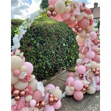 King Shark Krom Pembe Makaron Pembe ve Sütlü Kahve Balon Zinciri 100 Adet