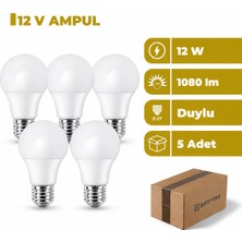 Zeyrise 12V 12W LED Ampul 6500K Beyaz Işık 5'li Paket