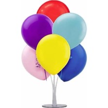 King Shark Metalik Karışık Renkli Ayaklı Balon Standı