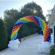 King Shark Gökkuşağı Rainbow Balon Zinciri 100 Adet