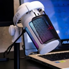 Str Store Gamenote GK50 Rgb Yayıncı Mikrofon - 24BIT/192KHZ - Kardioid - Gürültü Engelleme - Type-C + 3.5mm - Beyaz