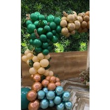King Shark Metalik Pastel Krom Karışık Balonlar Balon Zinciri