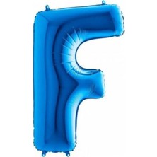 King Shark F Harf Folyo Balon Mavi 100CM